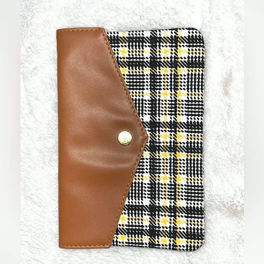 ipsy glam plaid tote bag